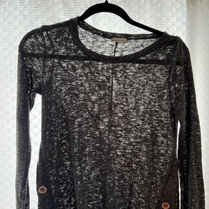 Dark grey flowy winter sweater